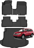 Jenofa-Car Floor Mats for Honda CRV 2007-2011 LX/SE/EX/EX-L All Weather Floor Liner Cargo Mat Set Waterproof Automotive Car Mat for CR-V Accessories Black