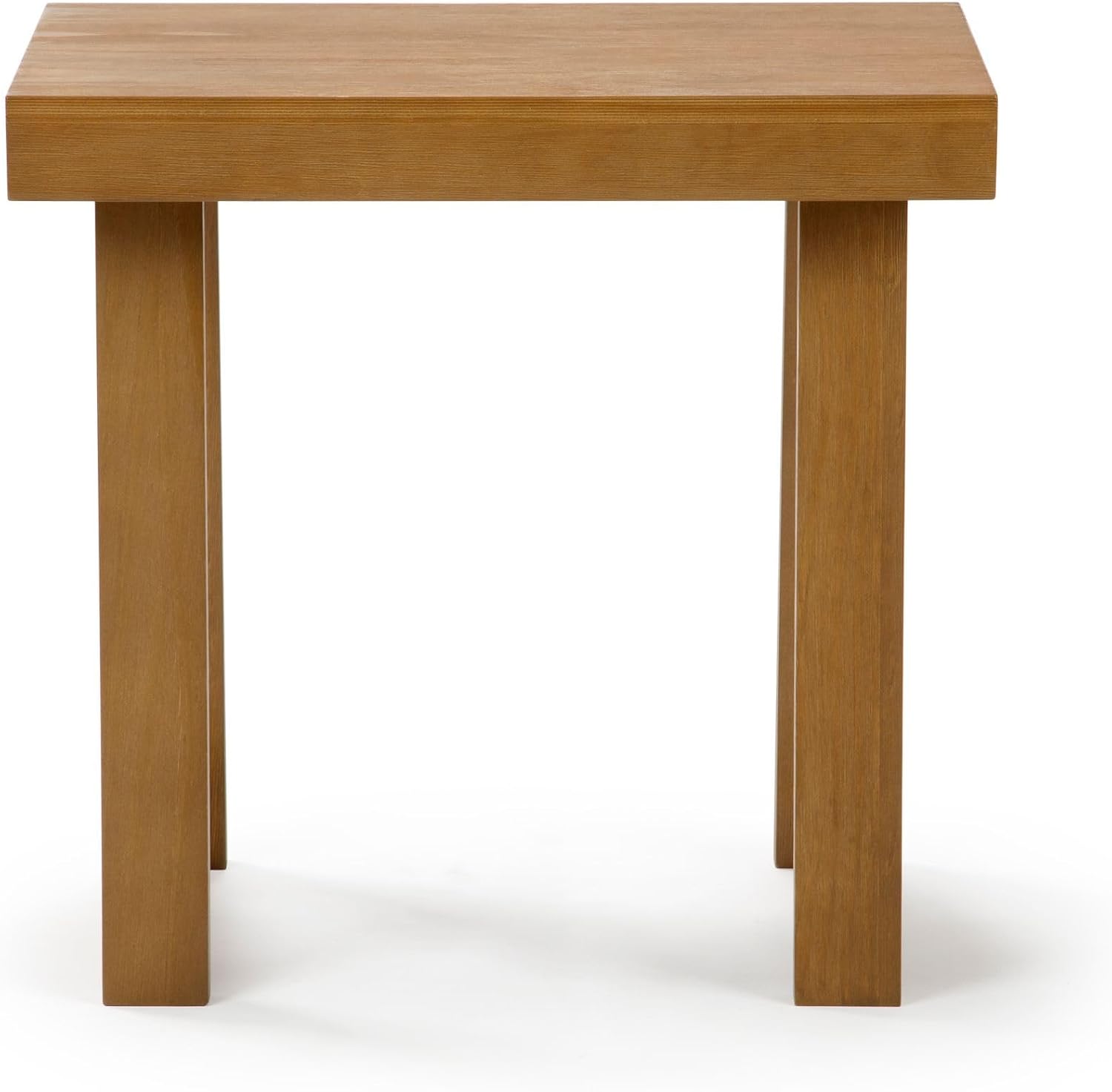 Plank+Beam Classic Rectangular Side Table, 25', Slim Side Table for Living Room, Narrow Nightstand for Small Spaces, Wood End Table for Bedroom, Pecan Wirebrush