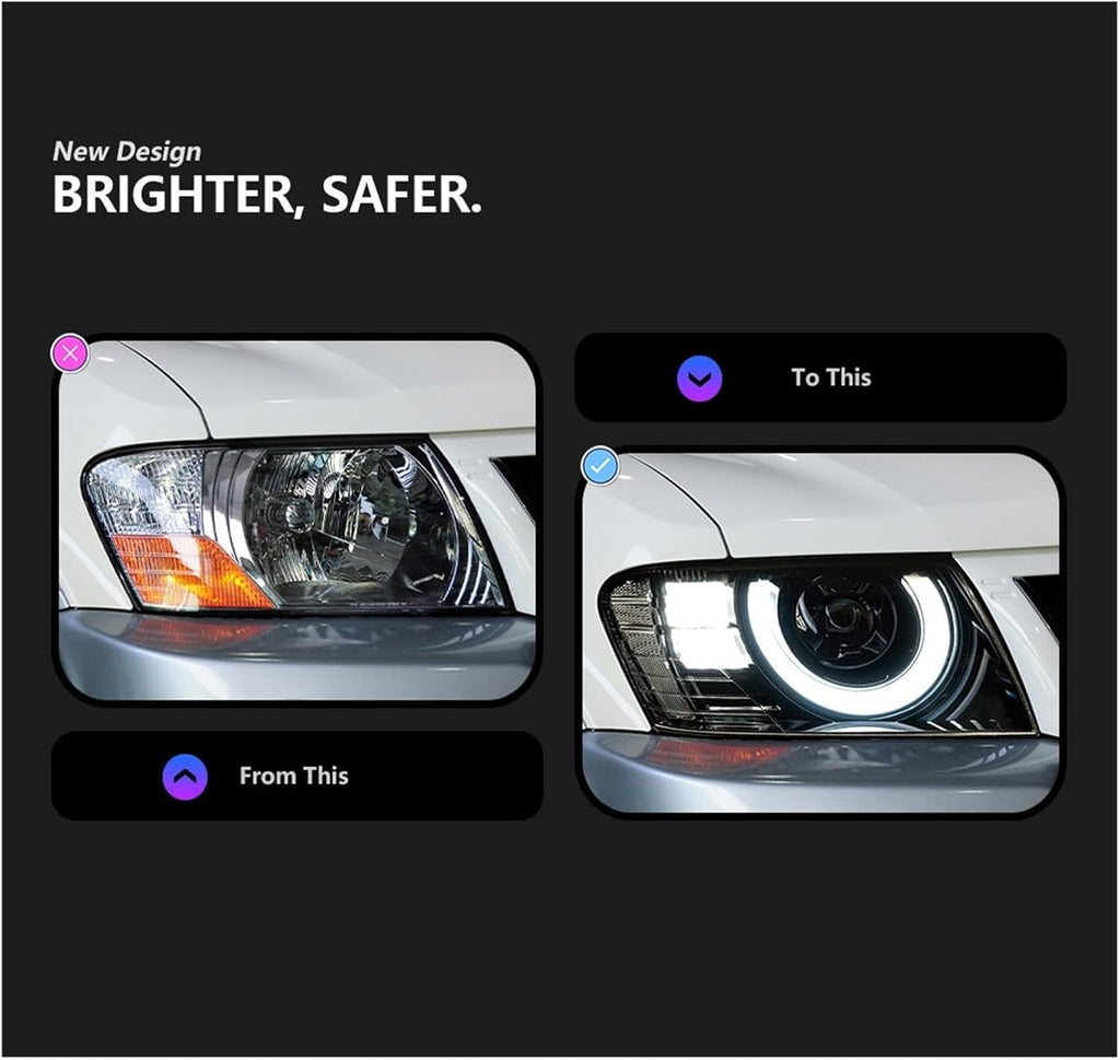 Car Lights Compatible With Pajero V73 V75 V77 Montero Shogun 2004-2014 LED Auto Headlight Assembly Upgrade Defender Design Accessories