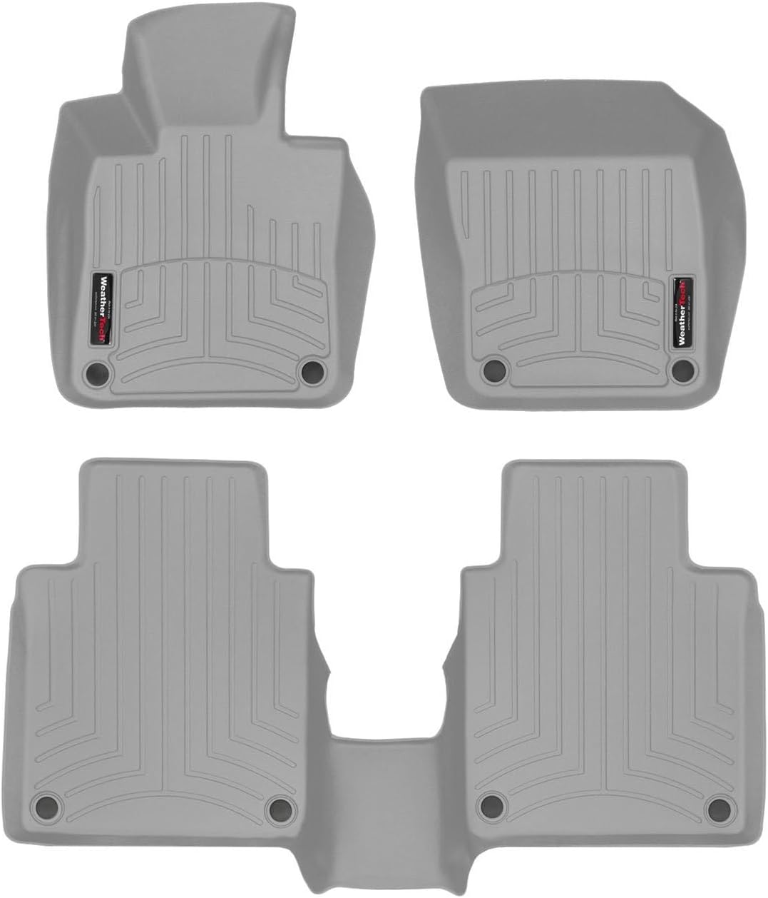 WeatherTech Custom Fit FloorLiners for Volvo S90-1st & 2nd Row (461018-1-3), Grey