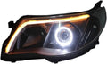 Car Modified Led Front Lamp Laser Headlight Assembly Bifocal Lens Compatible With Subaru Forester Turn Signal DRL Daytime Runnning Light