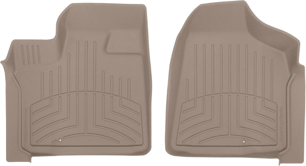 WeatherTech FloorLiner HP Custom Fit Floor Mats for Chrysler Town & Country Van, Grand Caravan - 1st Row (454211IM), Tan