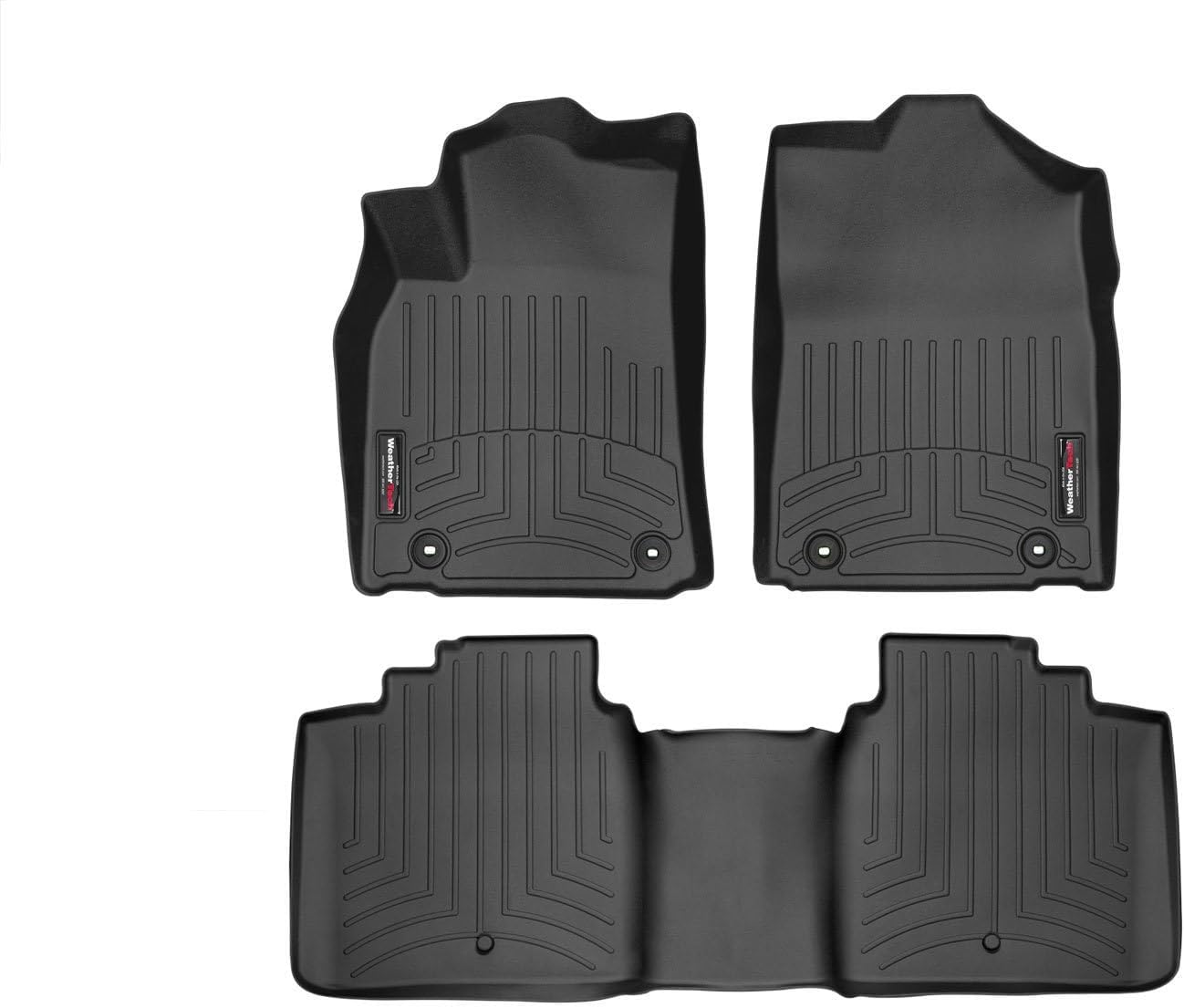 WeatherTech Custom Fit FloorLiners for Lexus ES - 1st & 2nd Row (4414591-444763), Black