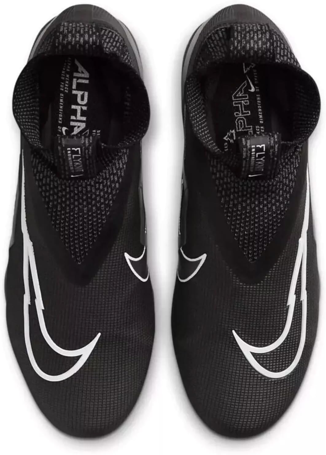 Nike Alpha Menace Elite 3 CT6648-010 Black-Iron Grey-White Men's Football Cleats 13 US
