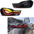 inginuity time LED Tail Lights For BMW M4 GTS F32 F33 F82 F36 F82 F83 2014-2020 With Sequential Indicator Rear Lamp Assembly (Smoked)