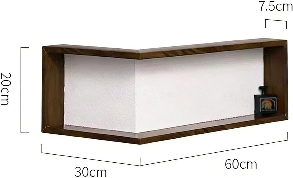 Floating Corner Shelves, Wall Mounted Corner Shelf for Bedroom Decor, Modern Display Shelves for Plants & Books, Space Saving Corner Wall Shelf(L-Shape B 30 x 60 x 20 cm,3 Pack)