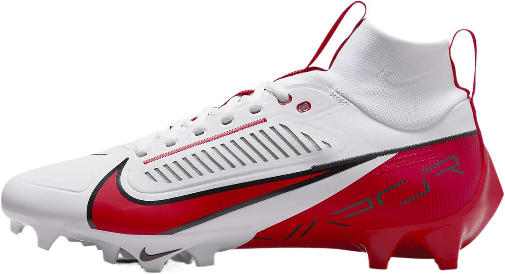 Nike Vapor Edge Pro 360 2 (Team Bank) Men's Football Cleats (FQ4044-105, White/Black/University Red) Size 14