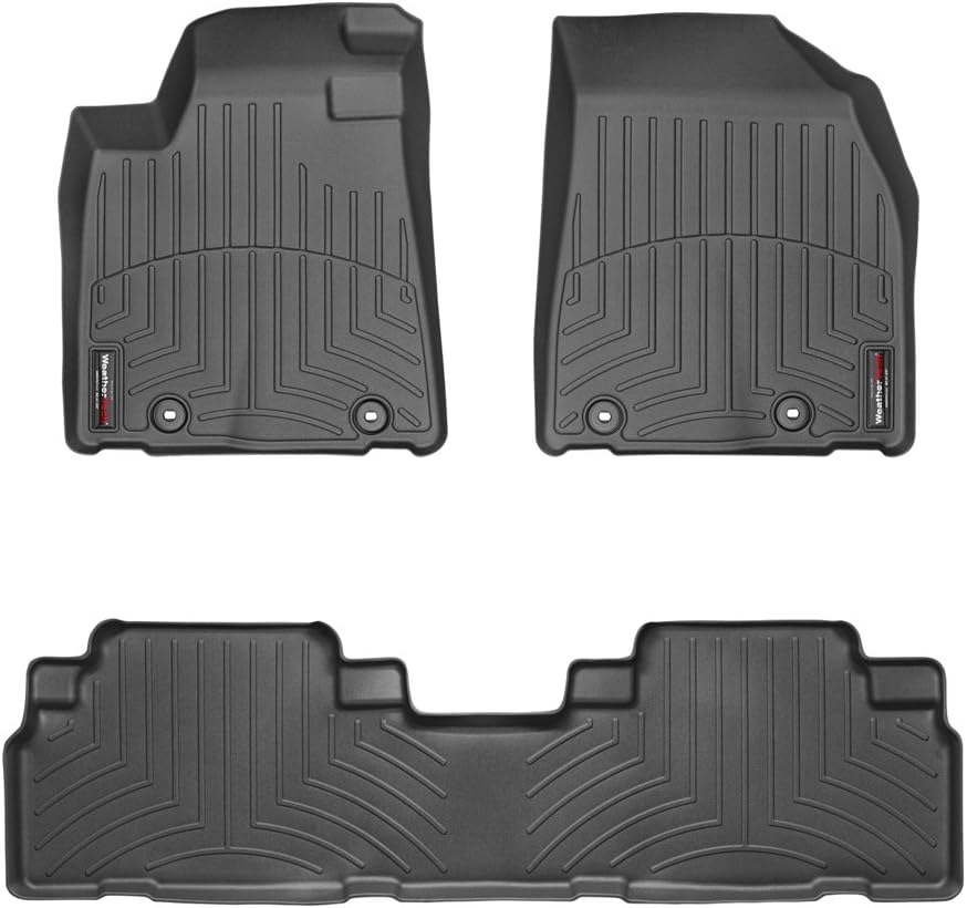 WeatherTech Custom Fit FloorLiners for Lexus RX, RX, 1st & 2nd Row (444561-442292), Black
