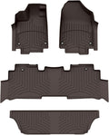 WeatherTech FloorLiner HP Custom Fit Floor Mats for Honda Odyssey Full Set (471218-1-2-3IM), Cocoa