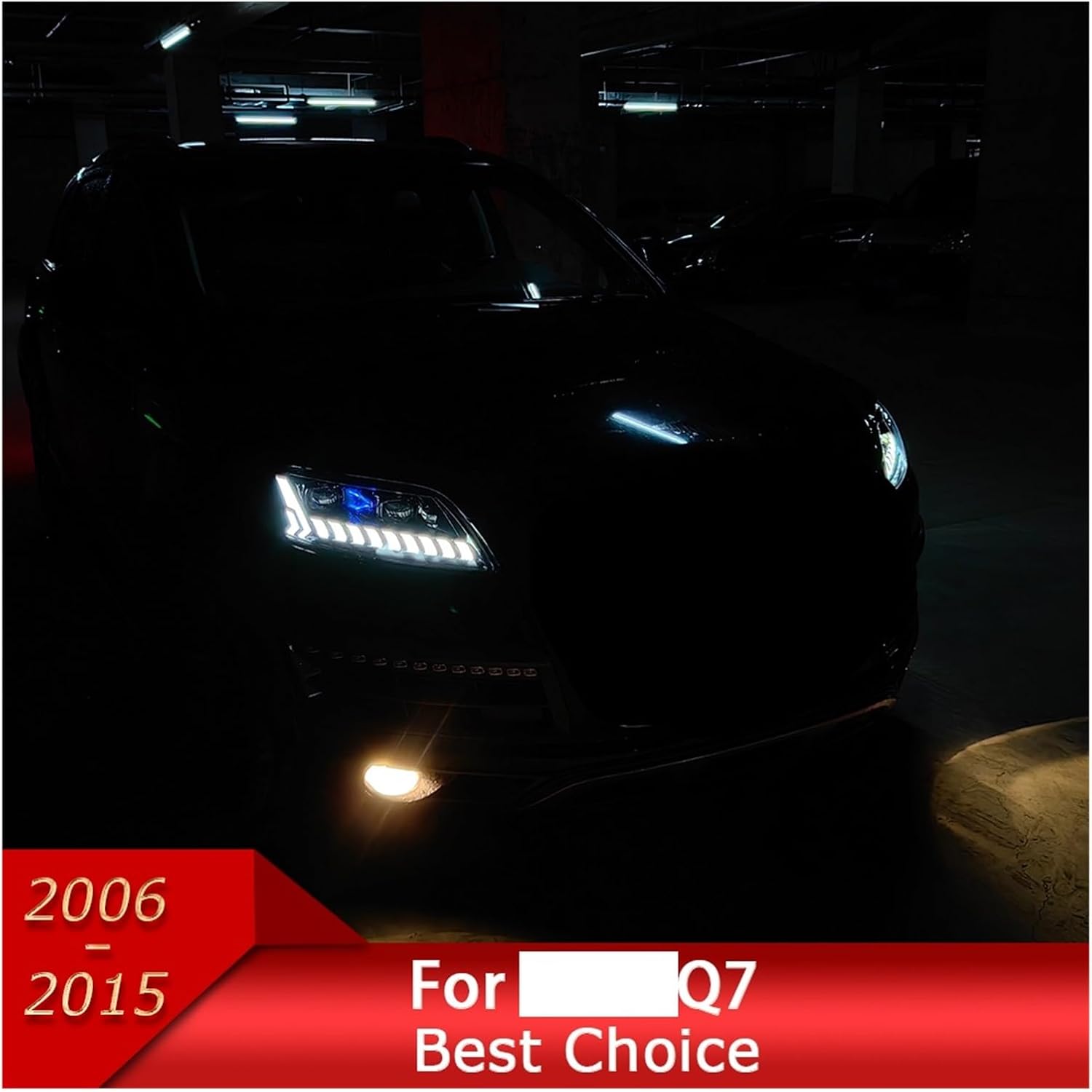 Car Lights Compatible With Q7 2006-2015 SQ7 LED Auto Headlight Assembly Upgrade RS Q8 Style Design Bifocal Lens Exterior Accessories(For 10-15 No AFS)