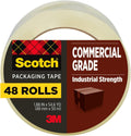 Scotch Commercial Grade Shipping Packaging Tape, 1.88' x 54.6 yd, Designed for Packing, Shipping and Mailing, Guaranteed to Stay Sealed, 3' Core, Clear, 48 Rolls