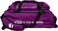 Vise Three Ball Tote Roller Bowling Bag with Shoe Pouch Purple