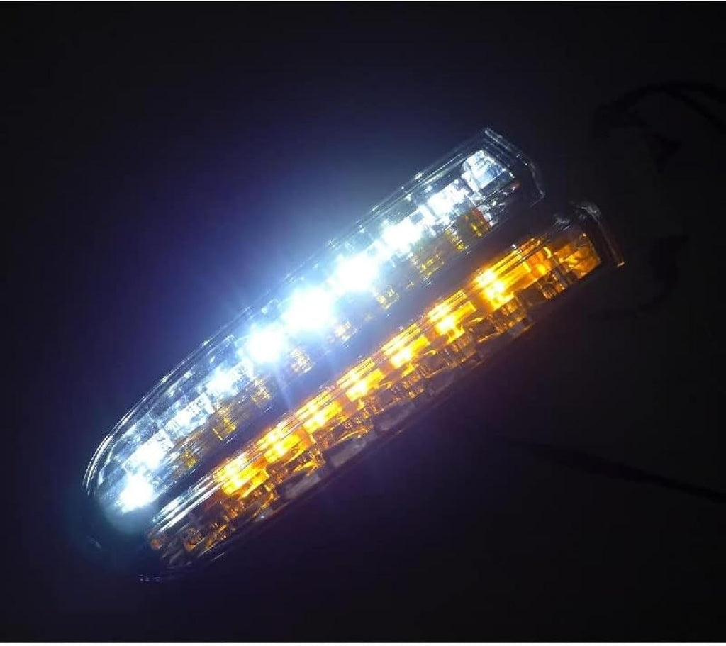 Fog Lights 2x DRL Daytime Running Fog Lights White Yellow Driving Indicator Lamps For VW For PASSAT For CC 2010-2012 Car Accessories Lights