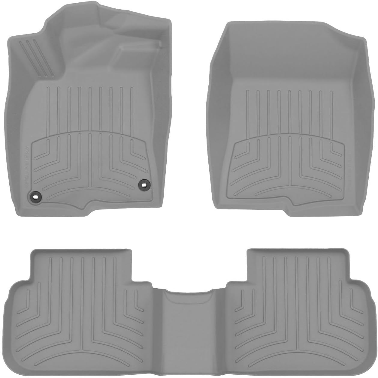 WeatherTech FloorLiner HP Custom Fit Floor Mats for Acura Integra, Integra Type S, Civic - 1st & 2nd Row (461692-1-2IM), Grey