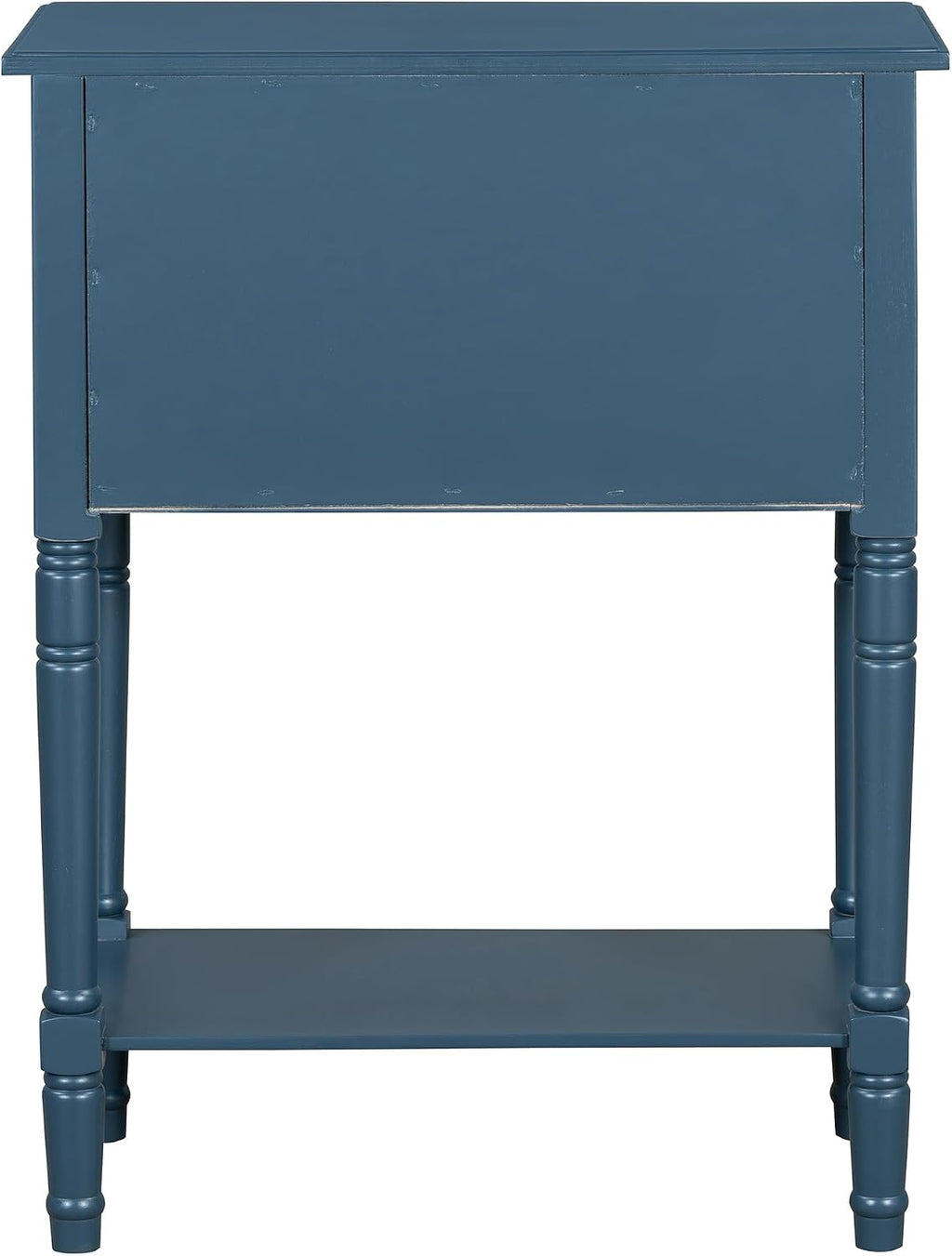 Knocbel Slim Antique Entry Console Table with 3 Drawers & Bottom Open Shelf, Solid Wood Narrow Sofa Couch Table for Entryway Hallway Living Room 23.7' W x 13' D x 31.4' H Navy Blue