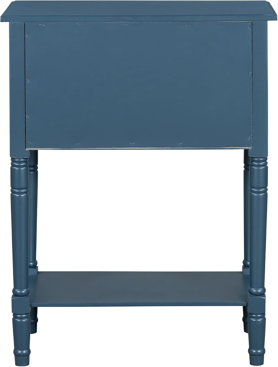 Knocbel Slim Antique Entry Console Table with 3 Drawers & Bottom Open Shelf, Solid Wood Narrow Sofa Couch Table for Entryway Hallway Living Room 23.7' W x 13' D x 31.4' H Navy Blue