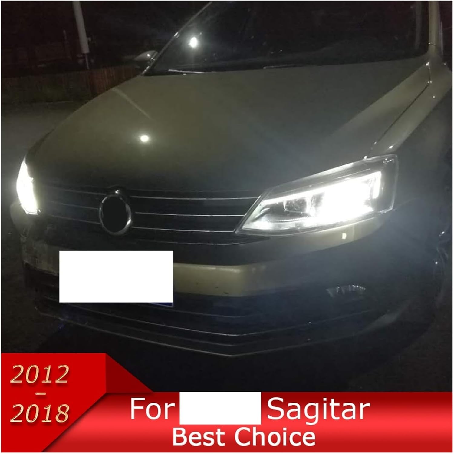 Car Lights Compatible With Jetta Sagitar 2012-2018 LED Auto Headlight Assembly Upgrade R8 Style Design Bifocal Lens Tool Accessories