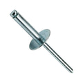 Large Flange Pop Rivets 1/4' x 5/8' All Steel (8-10) Dome Head Qty 250 Threaded Fasteners for Mechanical Repair Universal Multi-Purpose Replacement Parts
