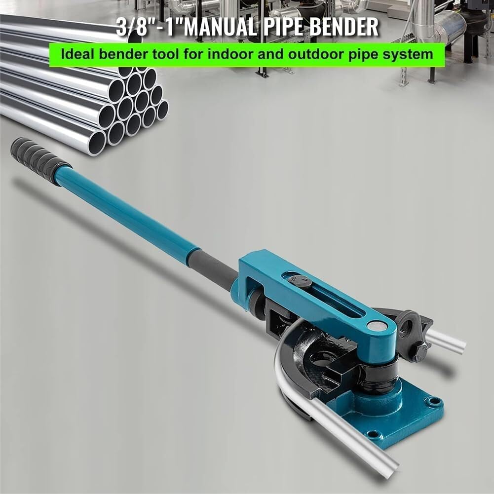 Manual Pipe Bender Set, Pipe Tube Bender 3/8 to 1 Inch,10-25mm Multifunction Steel Copper Tube Bending Machine, Tubing Bending Tool for Repair Punche