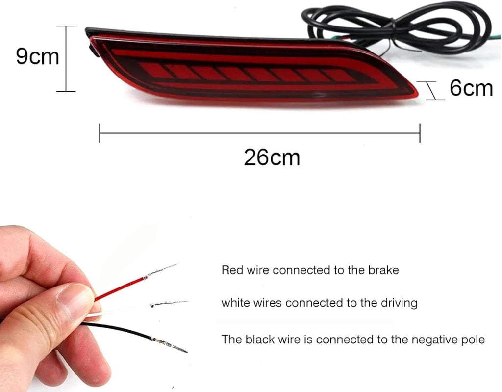 Fog Lights lights 2Pcs Rear Bumper Reflector Light For Camry 2018 2019 Red Taillight Car Brake Parking Indicator Fog Lamp 12V