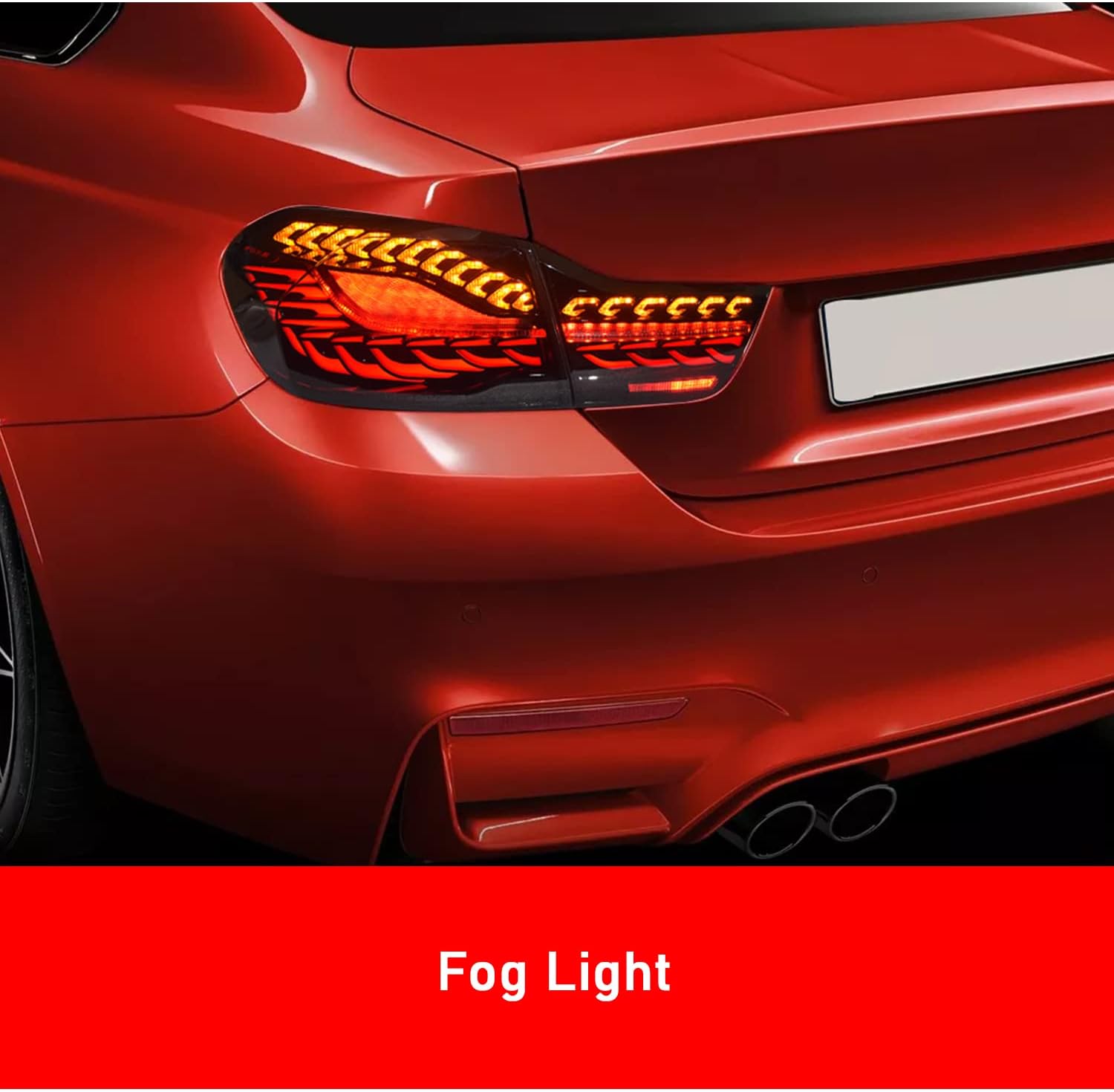 HCmotion LED Tail Lights Assembly For BMW 4 Series M4 F32 F33 F82 F36 F82 F83 Sedan/Convertible/Coupe 2014-2020,LED Rear Lamps With Start-up Animation & Sequential Indicator (Smoked)