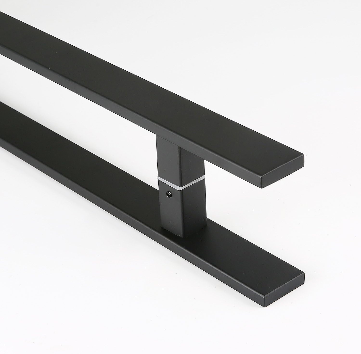 TOGU TG-6018 71 inches Solid Standoffs Heavy-Duty Commercial Grade-304 Stainless Steel Push Pull Door Handle/Barn Door Pull Handle/Glass Pulls, Matte Black Finish