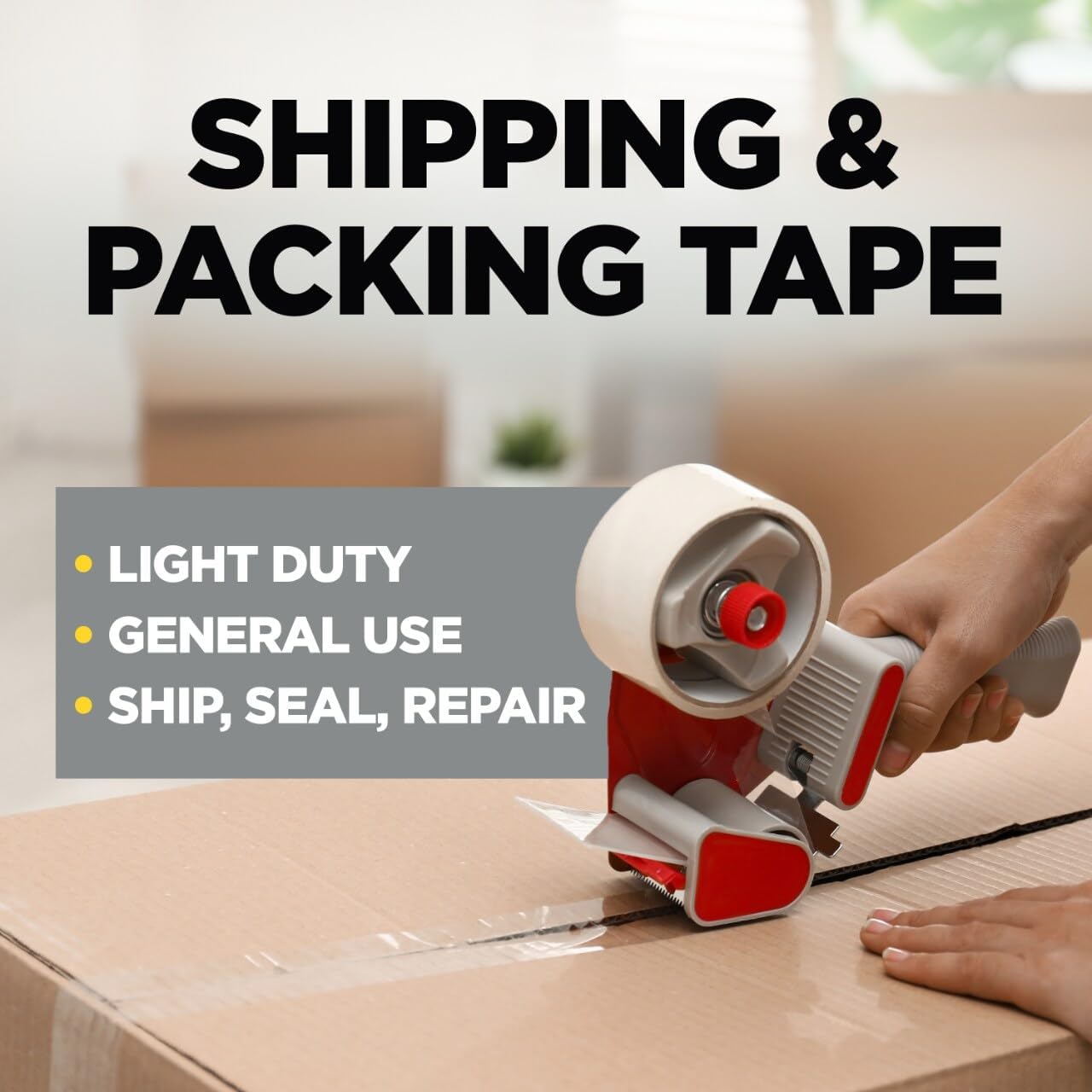 Scotch Shipping Packaging Tape, 1.88' x 54.6 yd, 6 Rolls (3350-6) (Pack of 6)