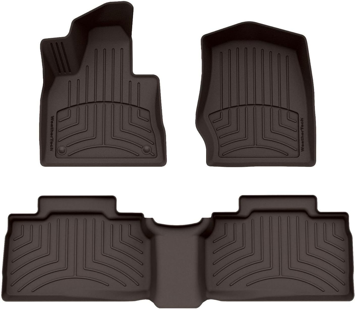 WeatherTech FloorLiner HP Custom Fit Floor Mats for Ford Explorer, Explorer Hybrid, Explorer ST - 1st & 2nd Row (471716-1-2IM), Cocoa