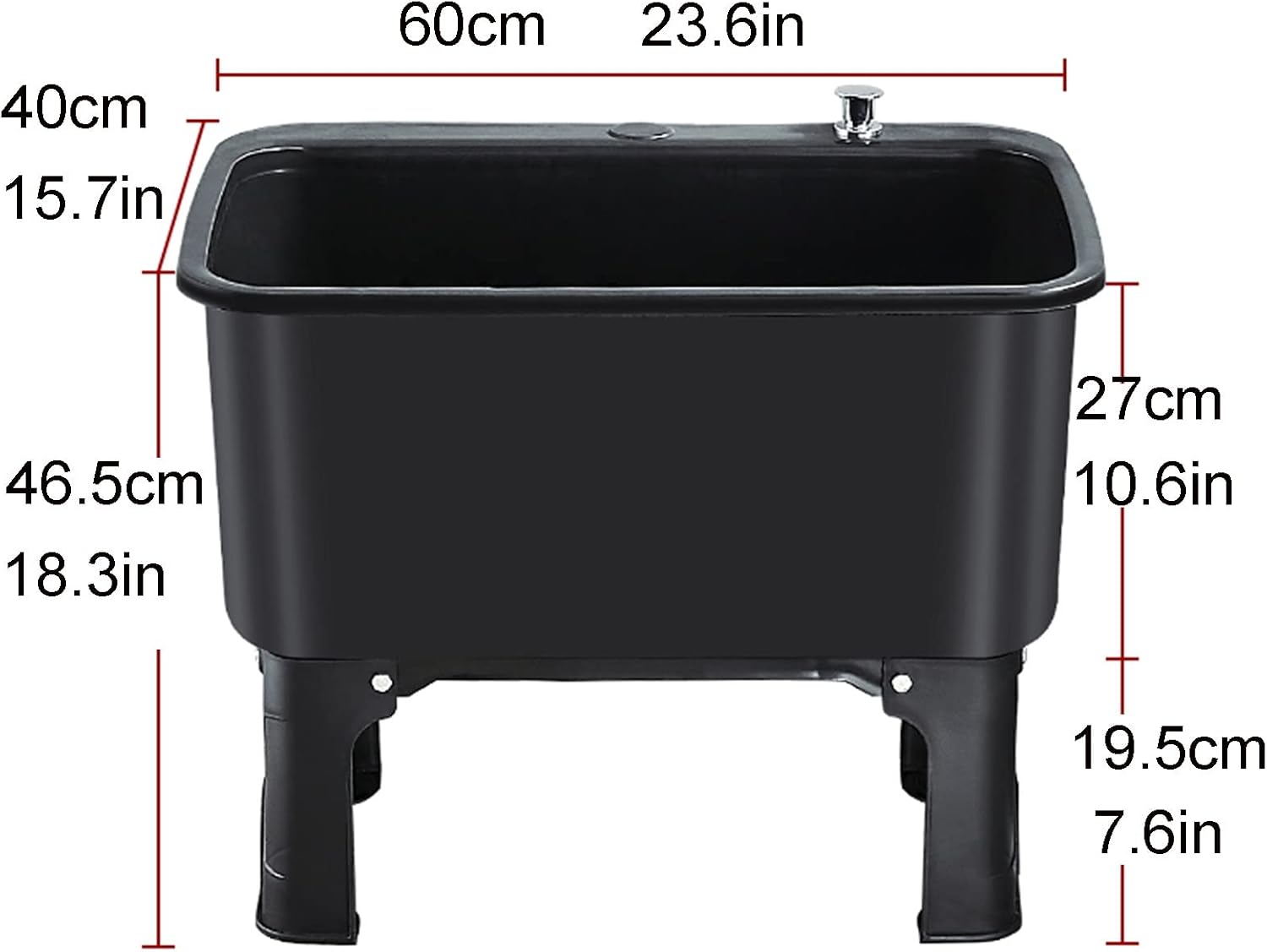Commercial Floor Mop Sink with Deep Basin, for Commercial Kitchen, Restaurant, Business, Garages, Basements, Single Bowl Kitchen Sinks, Free Standing Utility Sink