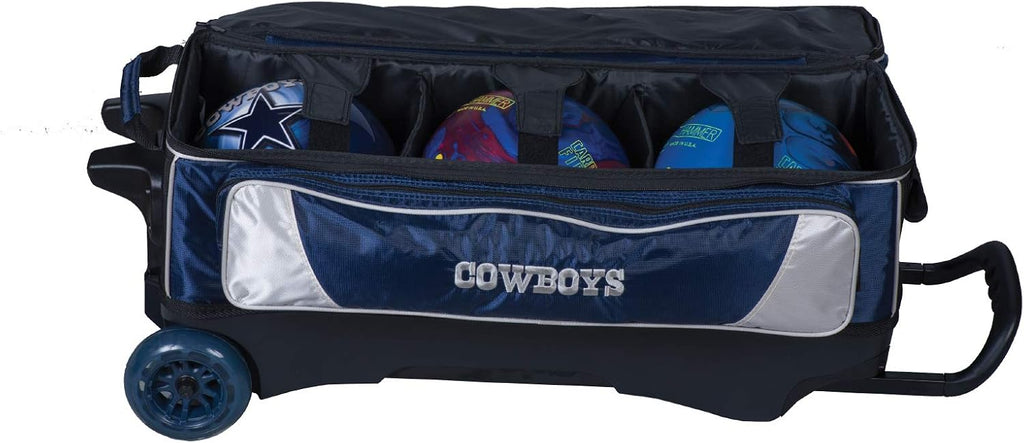 Strikeforce Bowling NFL Bowling Roller Bag with Ball, Shoe and Accessory Pockets
