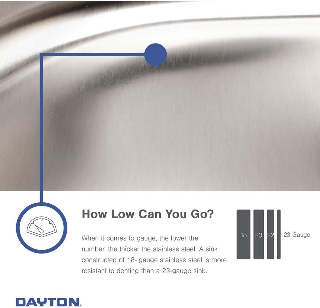 Elkay Dayton Stainless Steel 25' x 19' x 6-5/16', 5-Hole Equal Double Bowl Drop-in Sink