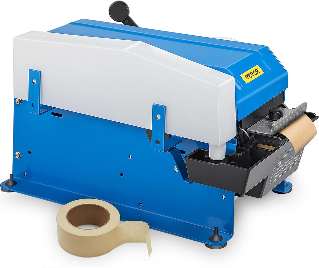VEVOR Water-Activated Tape Dispenser, Maximum 39.4' x 3.94' Tape, Adjustable Length, Width & Water Level, Manual Tape Dispenser w/Water Brush, Carton Packaging for Express Box, Gift Box
