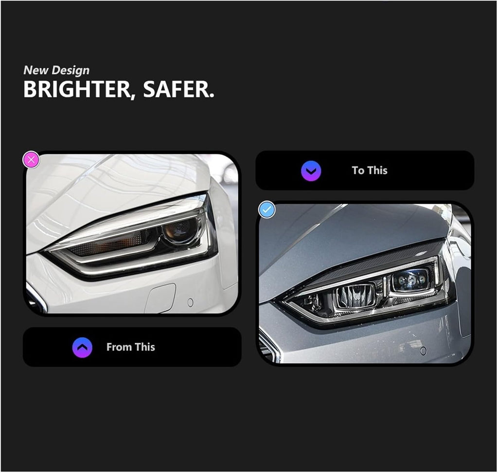Car Lights Compatible With A5 2017 2018 2019 LED Auto Headlight Assembly Upgrade 2020 Style Design Bifocal Lens Exterior Accessories