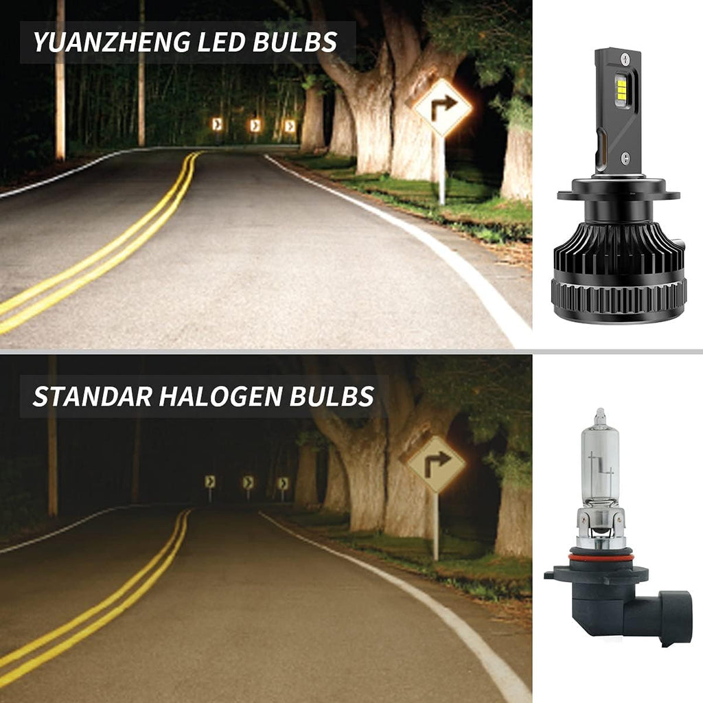 VLAND LED Headlights and D2S LED Bulbs For Hyundai Sonata 2011 2012 2013 2014, With Sequential Turn Signals Dual Beam Lens (NOT for Models without Adjusting Motor)
