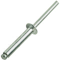 Aluminum Pop Rivets 1/4' x 7/8' Dome Head Blind 8-14 Gap .751-.875 Pack of 100 Fastener Set LS11219F