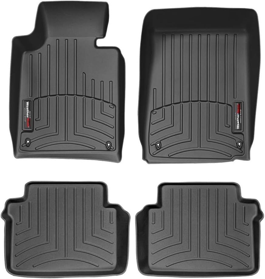 WeatherTech Custom Fit FloorLiners for BMW 323Ci, 325Ci, 328Ci - 1st & 2nd Row (44106-1-2), Black