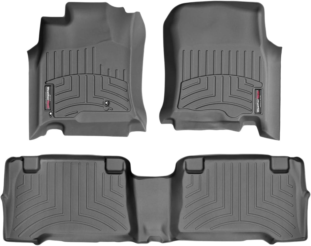 WeatherTech Custom Fit FloorLiners for Toyota 4Runner - 1st & 2nd Row (44011-1-2), Black