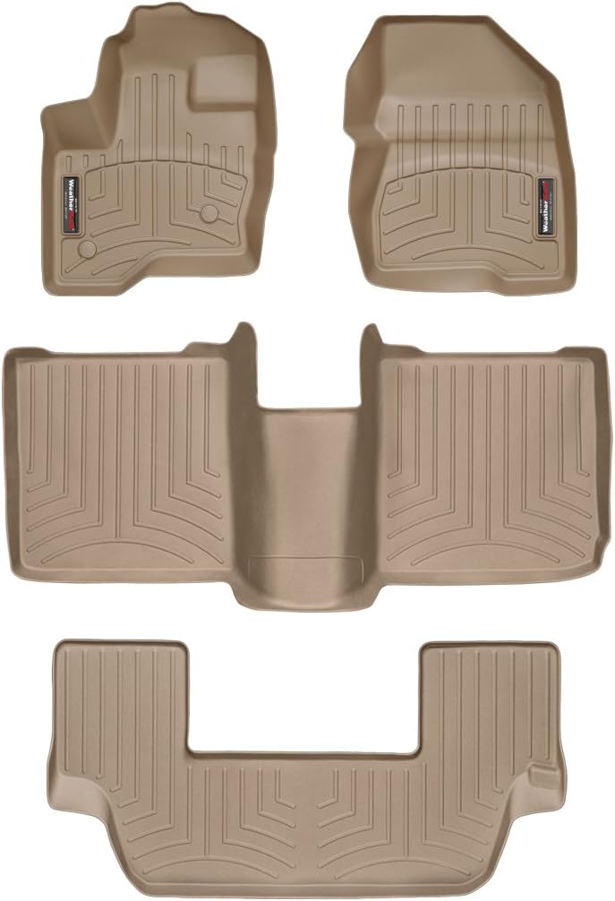 WeatherTech Custom Fit FloorLiners for Ford Flex, Flex, Full Set (453121-45208-2-3), Tan