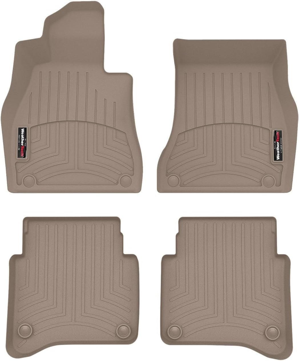 WeatherTech Custom Fit FloorLiners for Mercedes amgs63eperformance, S-Class Sedan, 1st & 2nd Row (451701-1-2), Tan