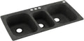 Swanstone KS04422TB.071-4 4-Hole Solid Surface Kitchen Sink, 44' x 22', Indian Grass