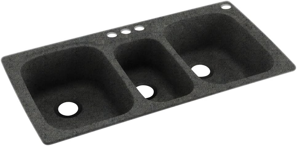 Swanstone KS04422TB.071-4 4-Hole Solid Surface Kitchen Sink, 44' x 22', Indian Grass