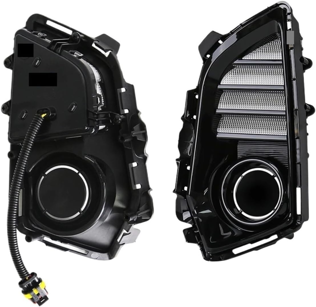 2 Pieces Daytime Running Light Fit for Toyota Yaris Ativ Vios 2022 2023 DRL Car Light Front Bumper Headlight Yellow Turn Signal Lamp 12V(Left and right A)