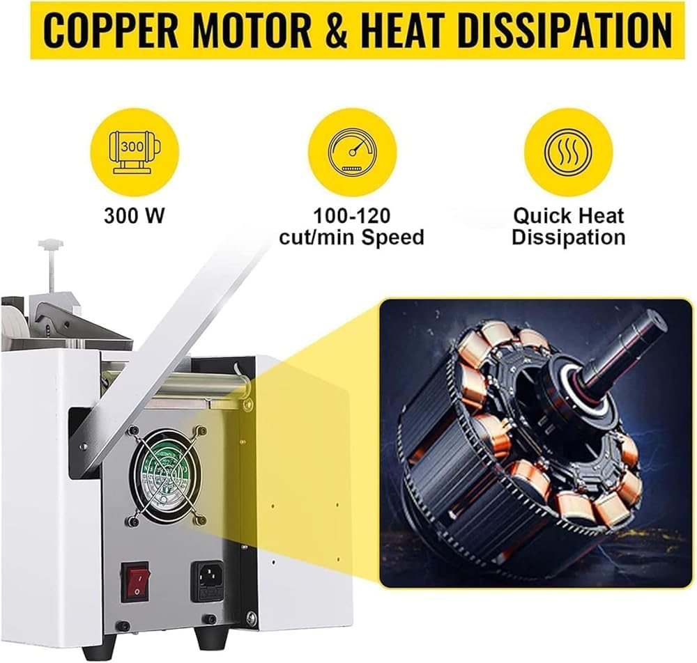 Micro-Computer Cutting Machine | 300W Cable Pipe Cutter with 15mm Blade Height & 0.1mm Cutting Accuracy | for Sleeve Rubber/Plastic Tubes(Size:220V)