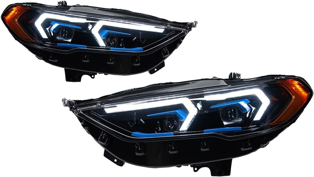 Car Lights Compatible With Headlight Fusion Headlights 2013-2020 Compatible With Mondeo BMW Models LED Headlights Dynamic Signal Animation DRL Modified(2013-2016)