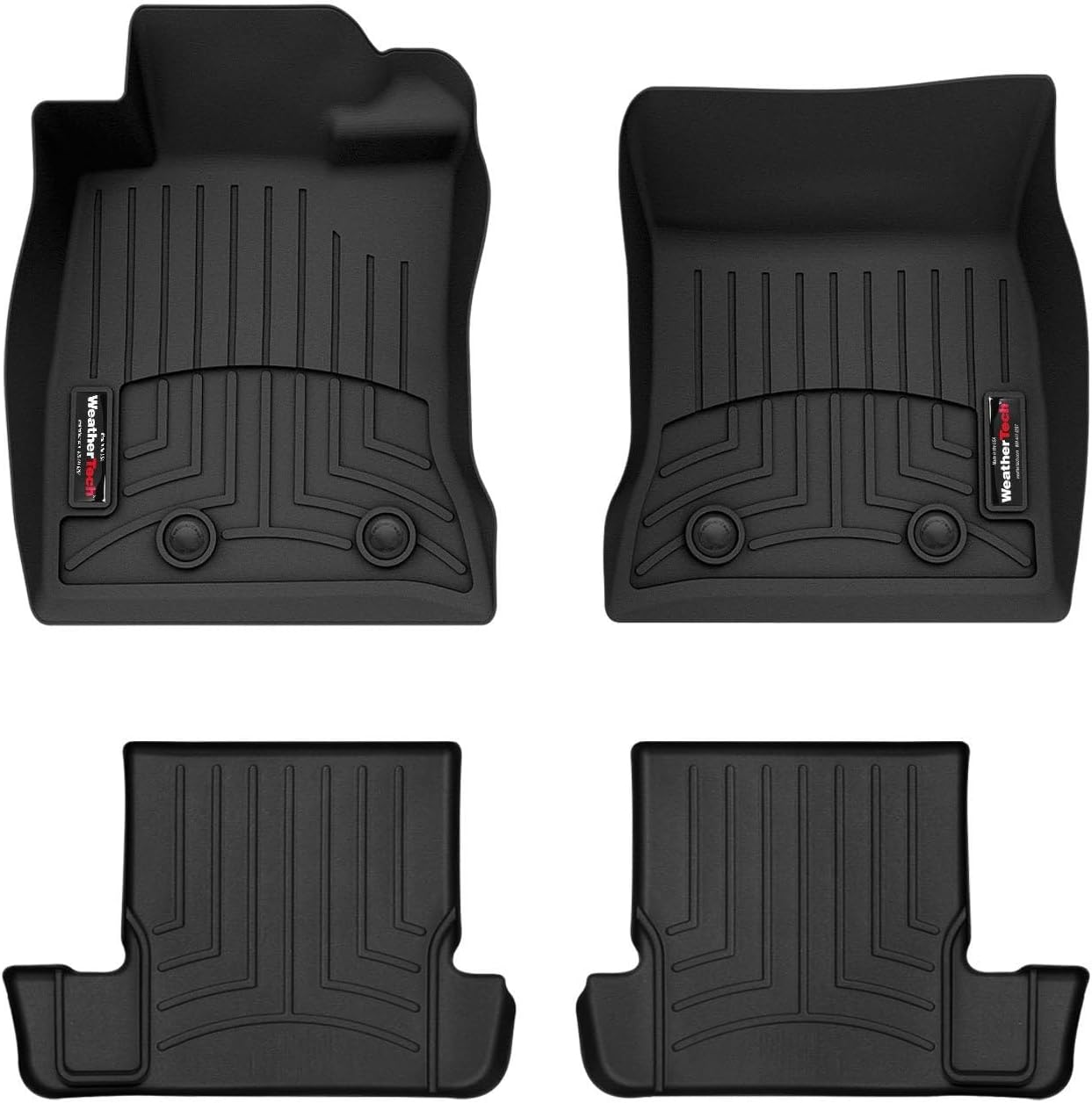 WeatherTech Custom Fit FloorLiners for Toyota GR86, BRZ, 1st & 2nd Row (4417141-444822), Black