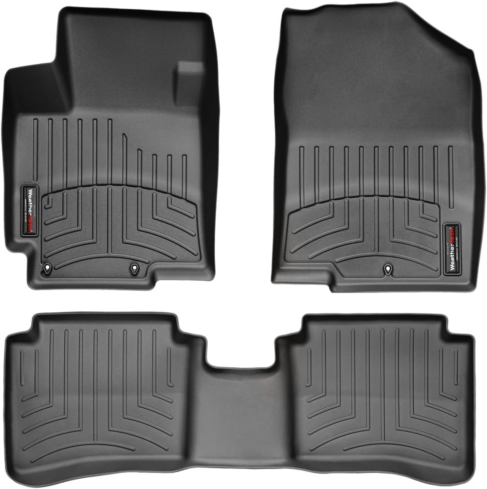 WeatherTech Custom Fit FloorLiners for Hyundai Accent - 1st & 2nd Row (44340-1-2), Black