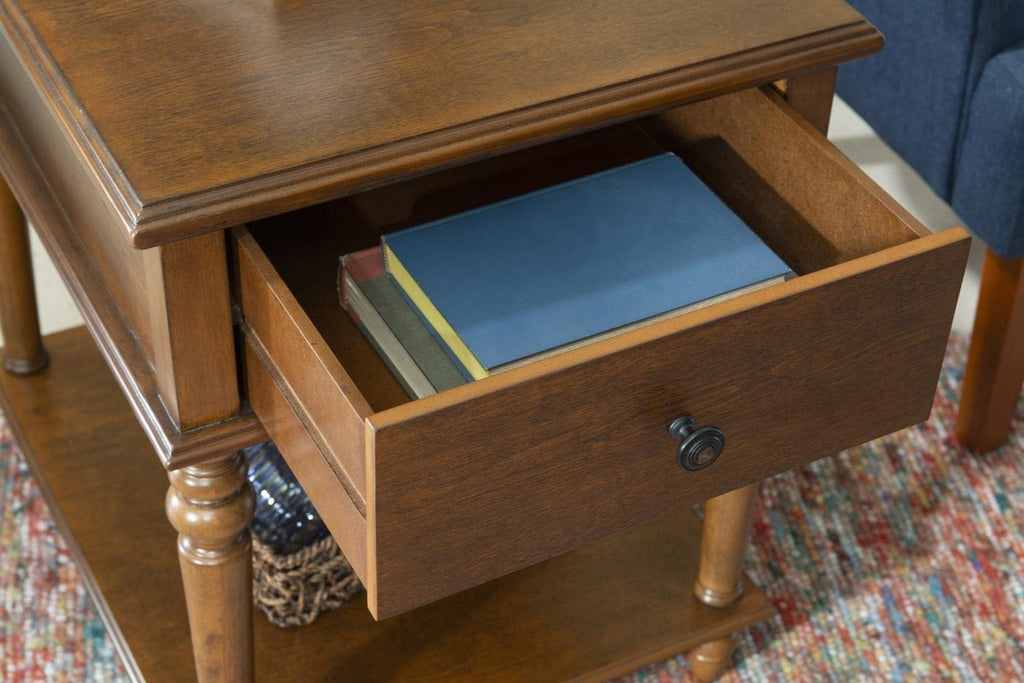 Powell Mcghie Side Table with Hazelnut Brown Finish D1261A19H
