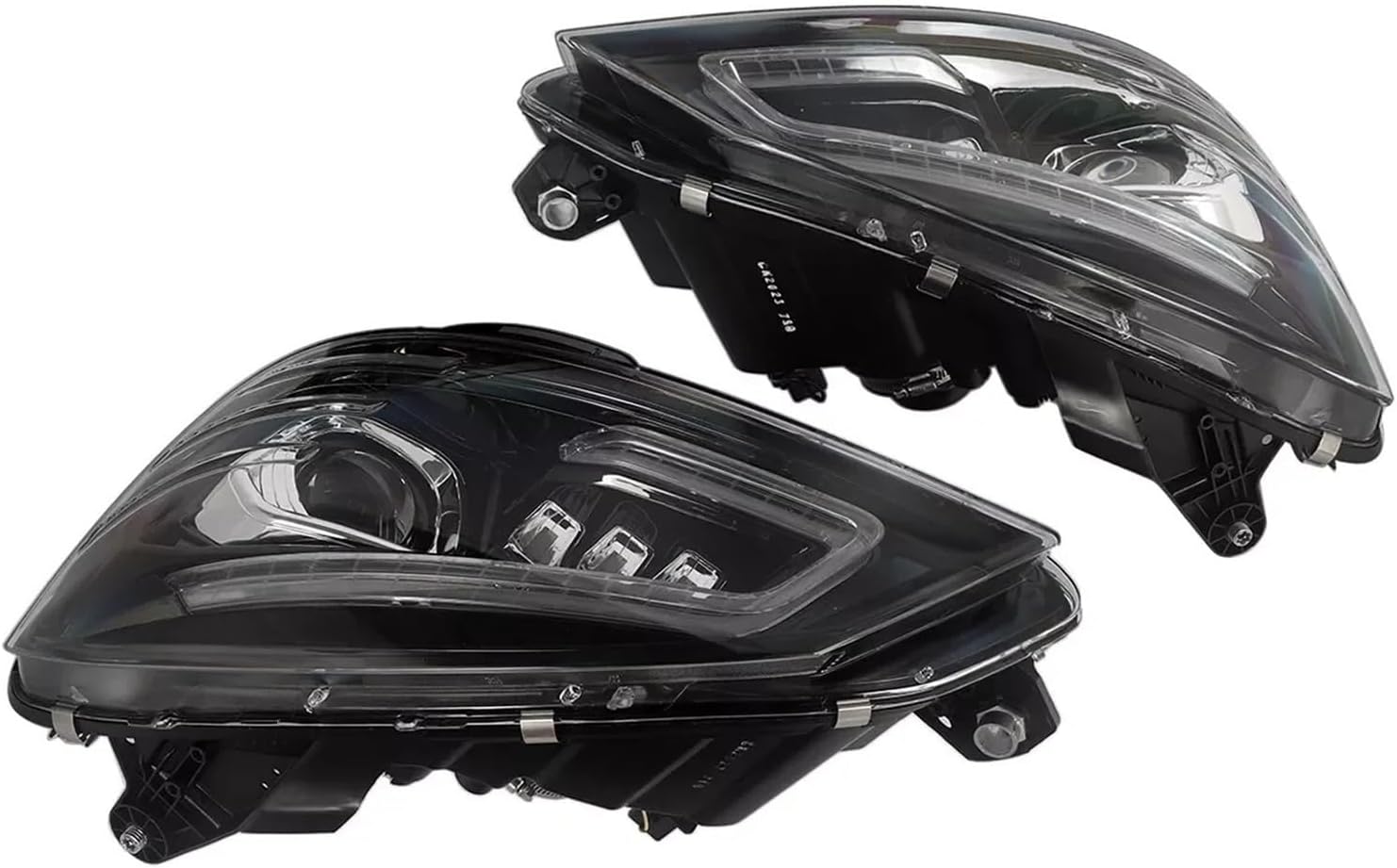 Car Lights Compatible With Mercedes Benz C Class S204 W204 2007-2011 Headlight Assembly Pair Front Headlights GT Style Headlamp Smoked