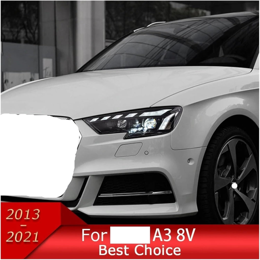 Car Lights Compatible With A3 8V 2013-2021 S3 RS3 Sedan Hatchback LED Auto Headlight Assembly Upgrade RS5 Style Design Tool Accessories(17-20 LED)