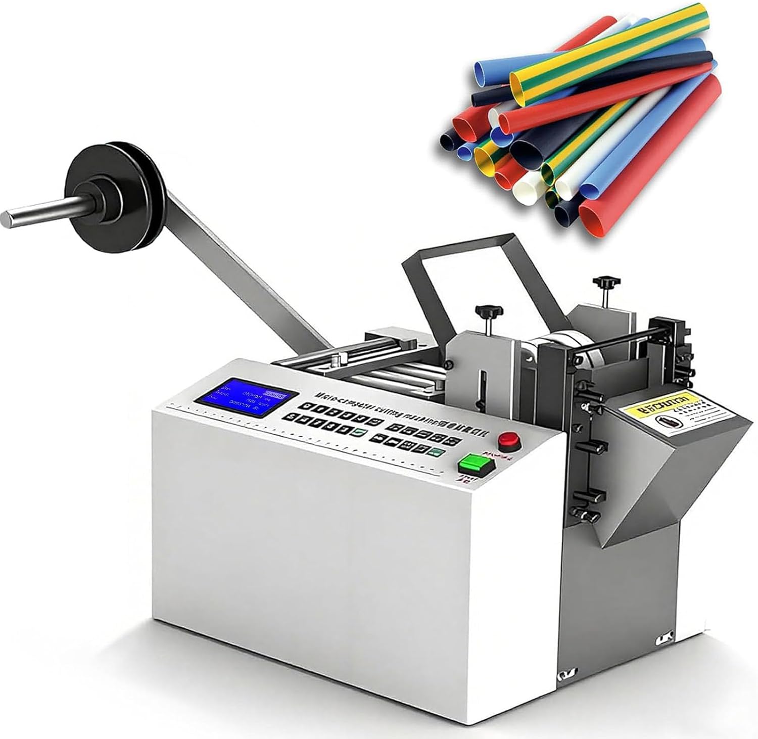 Fully Automatic Heat Shrink Tubing Microcomputer Cutting Machine, Using Microcomputer Control, Suitable for Rubber/Plastic Tubing.